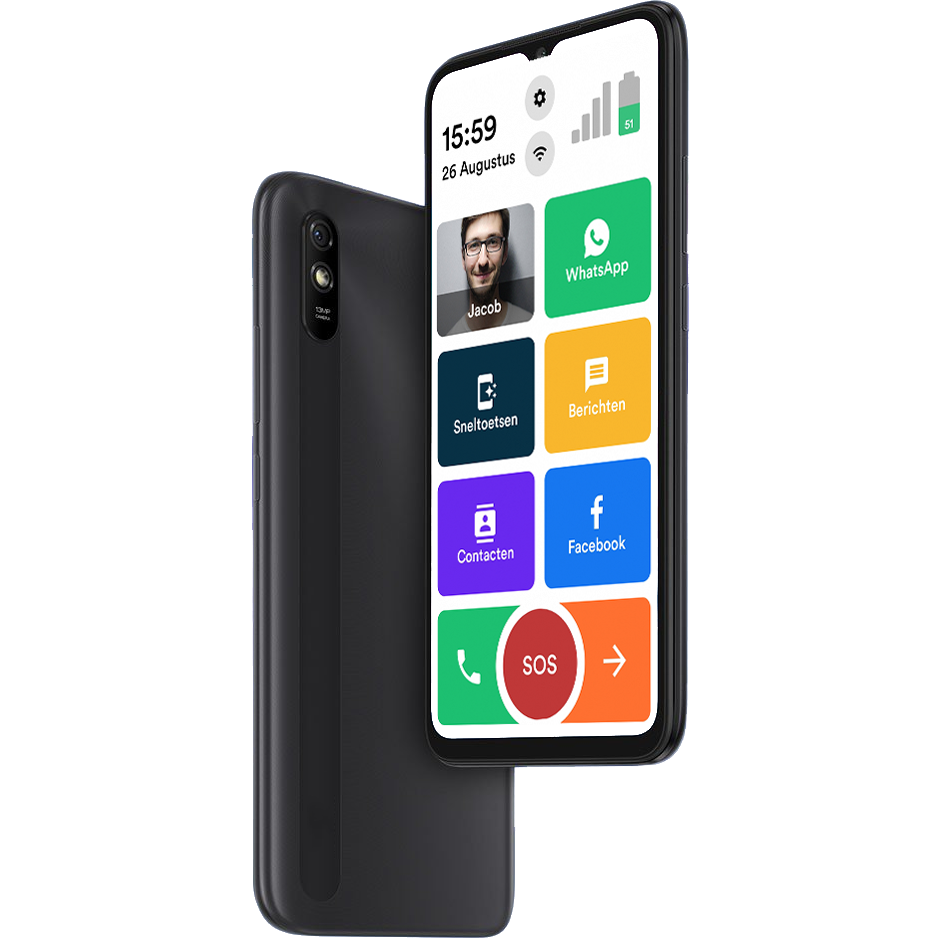 smartphone met grote toetsen